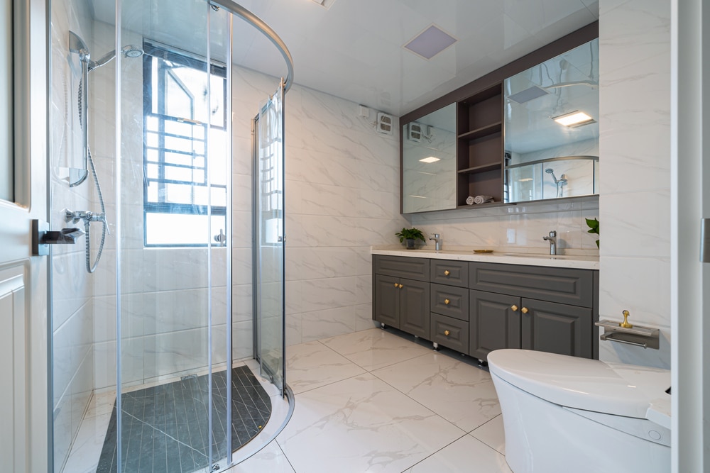 Modern bathroom with nice decoration